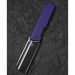 Couteau Bestech Tardis Purple Manche G10 Lame Acier D2 Black/Satin IKBS Linerlock Clip BTKG54B - Livraison Gratuite