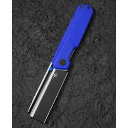 Couteau Bestech Tardis Blue Manche G10 Lame Acier D2 Black/Satin IKBS Linerlock Clip BTKG54G - Livraison Gratuite