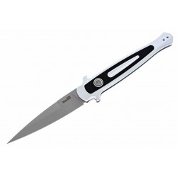 Couteau Automatique Kershaw Launch 8 Lame Acier CPM 154 Manche Raw Alum/Fibre Carbone Made USA KS7150RAW - Livraison Gratuite