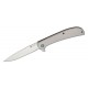 Couteau Al Mar Ultra Thin 3.1" Lame Acier D2 Satin Talon Manche Acier Frame Lock Clip AMK4118 - Livraison Gratuite