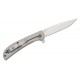 Couteau Al Mar Ultra Thin 3.1" Lame Acier D2 Satin Talon Manche Acier Frame Lock Clip AMK4118 - Livraison Gratuite