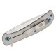 Couteau Al Mar Ultra Thin 3.1" Lame Acier D2 Satin Talon Manche Acier Frame Lock Clip AMK4118 - Livraison Gratuite