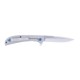 Couteau Al Mar Ultra Thin 3.1" Lame Acier D2 Satin Talon Manche Acier Frame Lock Clip AMK4118 - Livraison Gratuite
