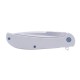 Couteau Al Mar Ultra Thin 3.1" Lame Acier D2 Satin Talon Manche Acier Frame Lock Clip AMK4118 - Livraison Gratuite