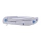 Couteau Al Mar Ultra Thin 3.1" Lame Acier D2 Satin Talon Manche Acier Frame Lock Clip AMK4118 - Livraison Gratuite