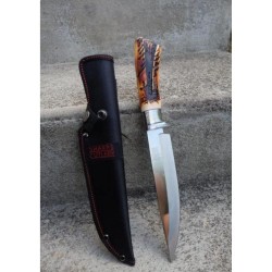 Couteau Poignard de Chasse Frost Cutlery Sharps Lame Acier 3Cr13 Manche Cerfé ABS Etui Nylon FSHP116 - Livraison Gratuite