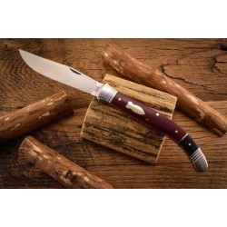 Couteau Rough Ryder Reserve Sabacc Manche Burgundy Micarta Lame Acier D2 Boite Collector RRR025 - Livraison Gratuite