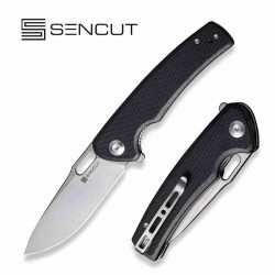 Couteau Sencut Vesperon Black Lame Acier 9Cr18MoV Satin Manche G10 IKBS Linerlock Clip S200651 - Livraison Gratuite