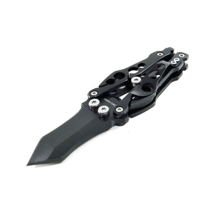 Couteau Mantis Bottleneck Tanto Lame & Manche en Acier 400 Fonction Ouvre Bouteilles MANBK2B - Livraison Gratuite