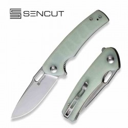 Couteau Sencut Vesperon Jade Lame Acier 9Cr18MoV Satin Manche G10 IKBS Linerlock Clip S200652 - Livraison Gratuite