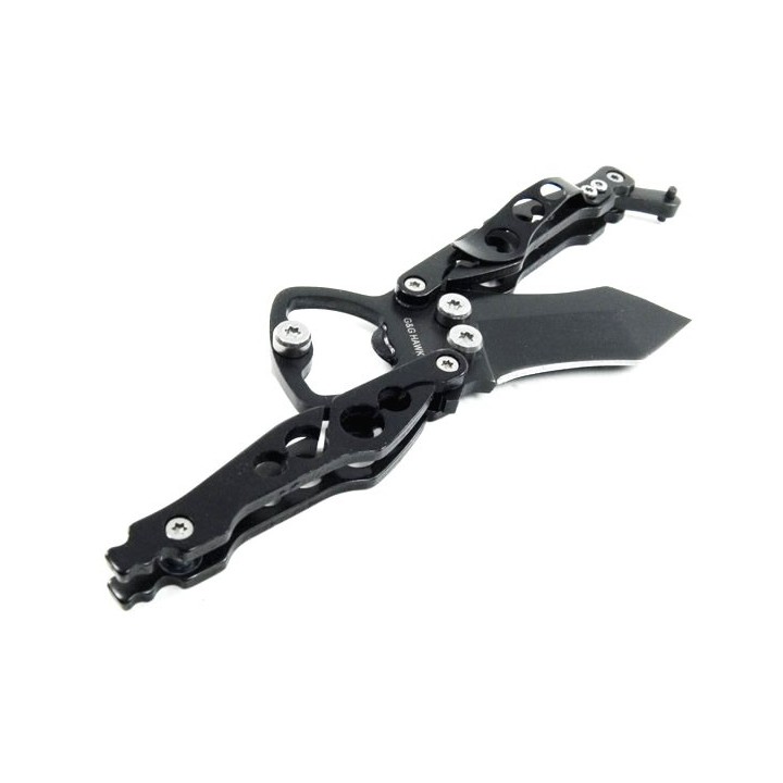 Couteau Mantis Bottleneck Tanto Lame & Manche en Acier 400 Fonction Ouvre Bouteilles MANBK2B - Livraison Gratuite