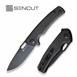 Couteau Sencut Vesperon Black Lame Acier 9Cr18MoV Black Manche Micarta IKBS Linerlock Clip S200653 - Livraison Gratuite