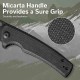Couteau Sencut Vesperon Black Lame Acier 9Cr18MoV Black Manche Micarta IKBS Linerlock Clip S200653 - Livraison Gratuite