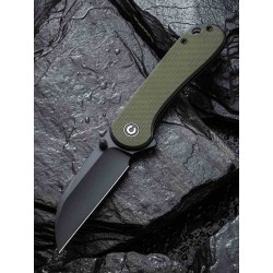 Couteau CIVIVI Elementum Nitro-V Black Lame Wharncliffe Manche Green G10 IKBS Linerlock Clip CIVC18062AF2 - Livraison Gratuite