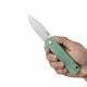 Couteau Kubey NEO Jade Manche G10 Lame Acier AUS-10 IKBS Linelock Clip KUB371C - Livraison Gratuite
