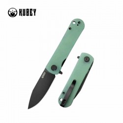 Couteau Kubey NEO Jade Manche G10 Lame Acier AUS-10 IKBS Linelock Clip KUB371D - Livraison Gratuite