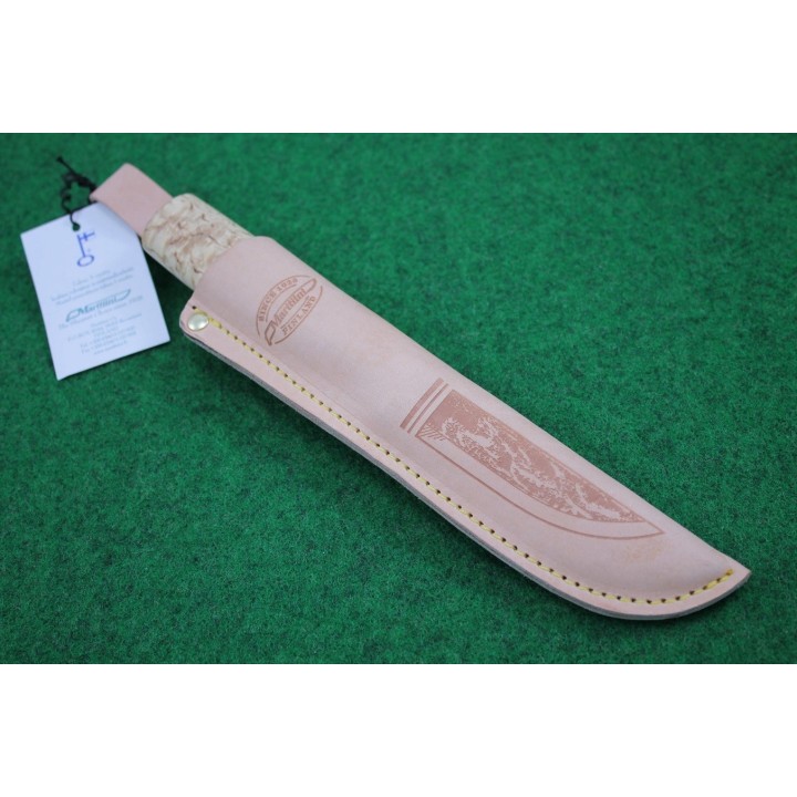 Couteau Pukko Marttiini Arctic Carving Acier Carbone Manche en Bois Etui Cuir Made In Finland MN535010 - Livraison Gratuite