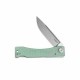 Couteau Kubey Akino Jade Manche G10 Lame Acier Sandvik 14C28N Bead Blasted IKBS Linelock Clip KUB2102B - Livraison Gratuite