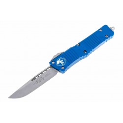 Couteau Microtech 143-10 Blue Combat Troodon OTF Drop Point Lame Acier Premium Made USA MCT14310BL - Livraison Gratuite