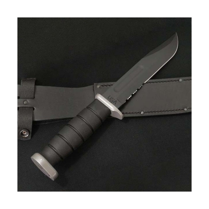 Couteau Ka Bar Extreme Acier D2 Manche Kraton Etui Cuir Made In USA KA1283 - Livraison Gratuite