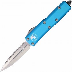 Couteau Microtech 232-12TQ UTX-85 AUTO OTF Lame Double Edge Acier Premium Manche Turquoise USA MCT23212TQ - Livraison Gratuite