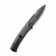Couteau Civivi Caetus Damas Manche Fibre de Carbone IKBS Linerlock Clip C21025CDS1 - Livraison Gratuite