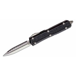 Couteau Microtech 206-12S Makora Black OTF Serrated Double Edge Lame Acier Premium Clip USA MCT20612S - Livraison Gratuite