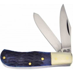 F14100BLPB Lot de 3 Couteau Frost Cutlery Jim Bowie Trapper Blue Pk Manche Os Lames Acier Inox - Livraison Gratuite