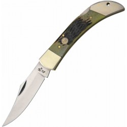 F14127AGB Lot de 3 Couteau Frost Cutlery Lockback Hunter Green Manche Os Lame Acier Inox - Livraison Gratuite