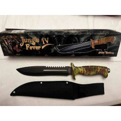 F18431CA Lot de 3 Couteau Frost Cutlery Jungle Fever IV Bowie Lame Acier Inox Manche Camo Etui Nylon - Livraison Gratuite