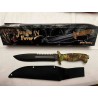 F18431CA Lot de 3 Couteau Frost Cutlery Jungle Fever IV Bowie Lame Acier Inox Manche Camo Etui Nylon - Livraison Gratuite