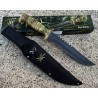 F18434CA Lot de 3 Couteau Frost Cutlery Jungle Fever I Bowie Lame Acier Inox Manche Camo Etui Nylon - Livraison Gratuite