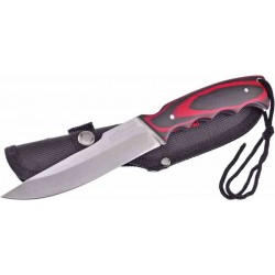 FBKH002 Lot de 3 Couteaux Frost Cutlery Black Hills Bush Master Red Manche Bois Lame Acier Inox Etui Nylon - Livraison Gratuite