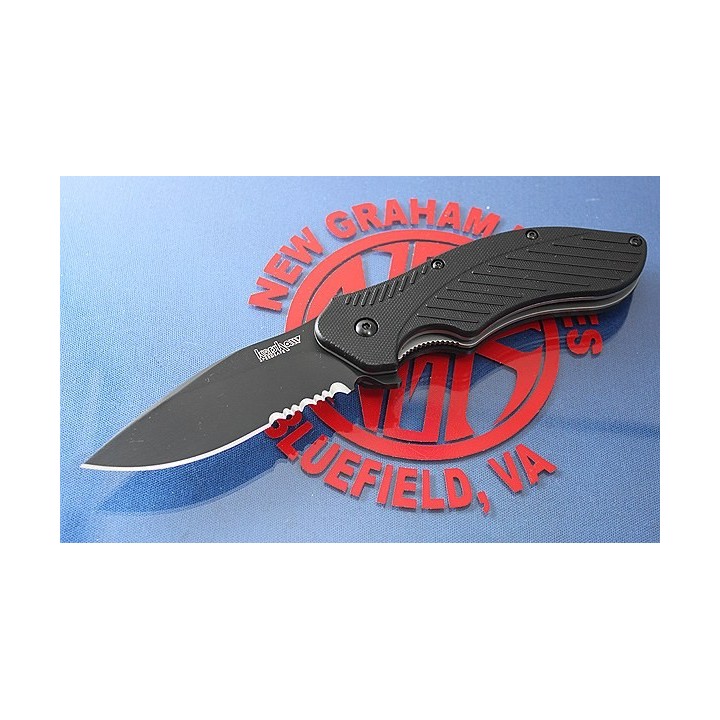 Couteau Kershaw Clash Assisted Opening Lame Acier 8Cr13Mov Serrated Manche FRN KS1605CKTST - Livraison Gratuite