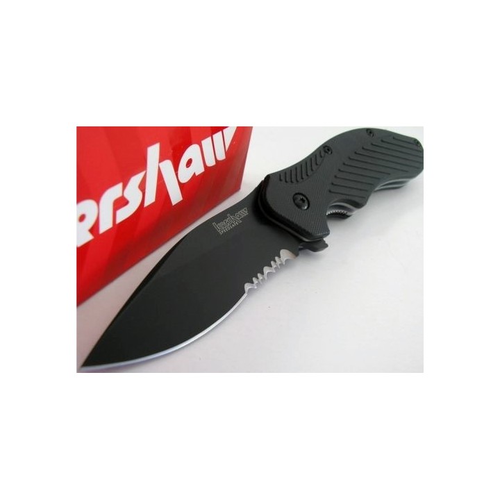 Couteau Kershaw Clash Assisted Opening Lame Acier 8Cr13Mov Serrated Manche FRN KS1605CKTST - Livraison Gratuite