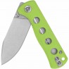 Couteau QSP Canary Neon Green Folder Lame Acier 14C28N Stonewash Manche G10 IKBS Linerlock Clip QS150C1 - Livraison Gratuite