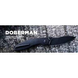 Couteau Kizer Doberman Titane Black Lame Acier S35VN Manche Titane IKBS Linerlock Clip KI4639A1 - Livraison Gratuite