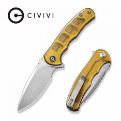 Couteau CIVIVI Mini Praxis Ultem Lame Acier D2 Satin Drop Point IKBS Linerlock Clip CIVC18026C4 - Livraison Gratuite