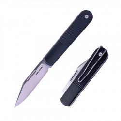 Couteau Real Steel Barlow RB-5 Black Manche G10 Lame Clip Point Acier N690 Slip Joint Clip RS8022B - Livraison Gratuite