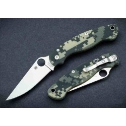 Couteau Spyderco Military 2 Compression Lock Camo Manche G10 Lame Acier S30V Clip USA SC36GPCMO2 - Livraison Gratuite