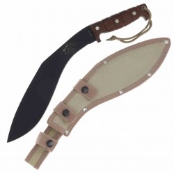 Couteau Kukkri ESEE Expat Jaraca Kukri Lame Acier 1075 Manche Noyer Etui Cordura Made Salvador ESKUKRI - Livraison Gratuite 