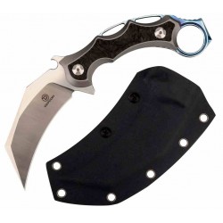 Couteau Defcon Karambit Jungle Gray Lame Acier D2 Claw Manche Titane Etui Kydex TF3101 - Livraison Gratuite