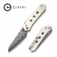 Couteau CIVIVI Vision FG Ivory Lame Damas Reverse Tanto Manche G10 IKBS Superlock Clip CIVC22036DS1 - Livraison Gratuite