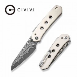 Couteau CIVIVI Vision FG Ivory Lame Damas Reverse Tanto Manche G10 IKBS Superlock Clip CIVC22036DS1 - Livraison Gratuite