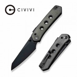 Couteau CIVIVI Vision FG Green Lame Nitro-V Black Reverse Tanto Manche Micarta IKBS Clip CIVC220363 - Livraison Gratuite