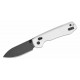 Couteau Vosteed Raccoon White Lame Acier Sandvik 14C28N Blackwash Manche G10 IKBS Clip VOSRCCBVPGW - Livraison Gratuite