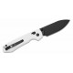 Couteau Vosteed Raccoon White Lame Acier Sandvik 14C28N Blackwash Manche G10 IKBS Clip VOSRCCBVPGW - Livraison Gratuite