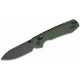 Couteau Vosteed Raccoon Green Lame Acier Sandvik 14C28N Blackwash Manche Micarta IKBS Clip VOSRCCBVPMN - Livraison Gratuite