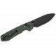 Couteau Vosteed Raccoon Green Lame Acier Sandvik 14C28N Blackwash Manche Micarta IKBS Clip VOSRCCBVPMN - Livraison Gratuite