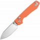 Couteau Vosteed Raccoon Orange Lame Acier Sandvik 14C28N Satin Manche G10 IKBS Clip VOSRCCBVTGO - Livraison Gratuite